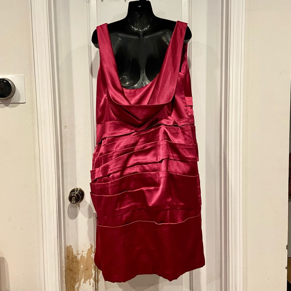 Js Collections Rich Satin Pink Draped Cocktail Pr… - image 6